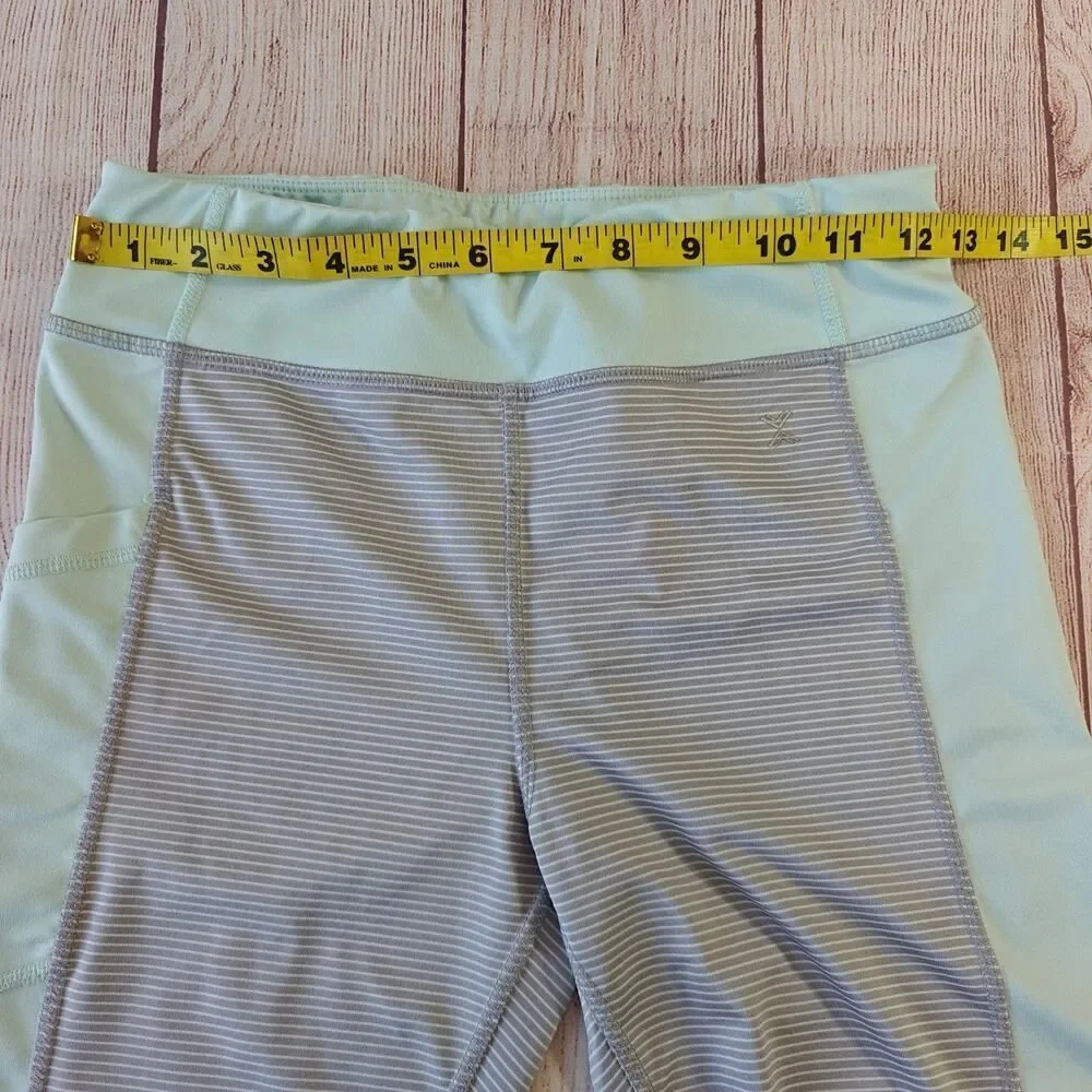 Xersion athletic tank top & striped quick-dri capri legging set sz L/14